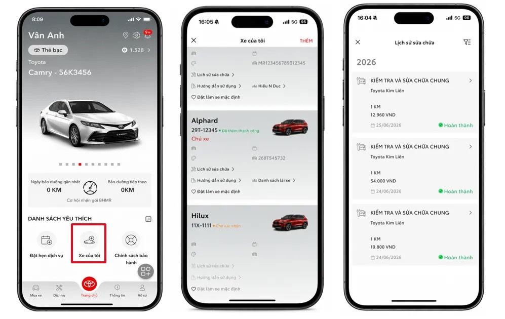 Ứng dụng TOYOTA Việt Nam – Diện mạo mới, trải nghiệm mới
